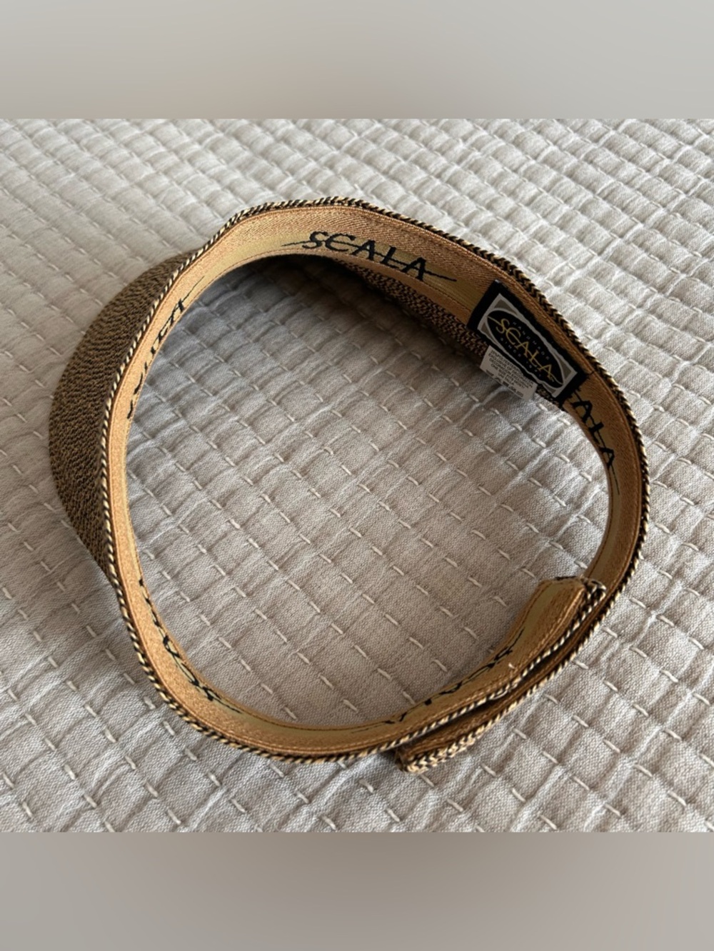 SCALA Woven Black and Tan Visor - Picture 3 of 3